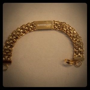 Mens Stainless Steel 9" CZ Bracelet.